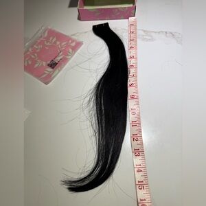 💯% 16” HUMAN Hair Tape-in Extensions, jet Black